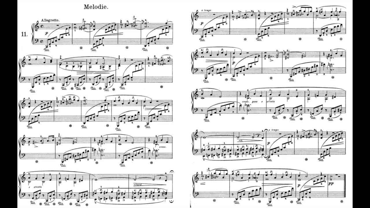 Grieg Lyric Pieces Book 2 Op.38 No. 3 38-3 Melody 葛利格抒情小曲集 
