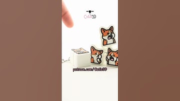 Cutie3D Set Of Corgi Emoji Keycap Fidget Clicker Keychain #shorts #3dprinting #clicker #keychain