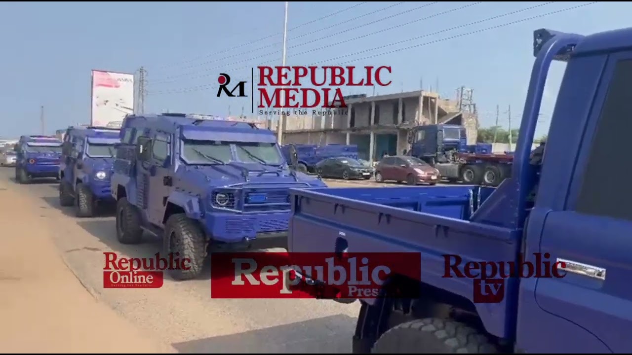 Ghana Police take delivery of a fleet of vehicles to enhance operations across the country.