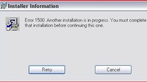 error 1500 another installation is in progress windows 10 | another installation is in progress