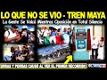 Nunca imaginó Obrador, videos inéditos, porras y canto de la gente en inauguración del Tren Maya