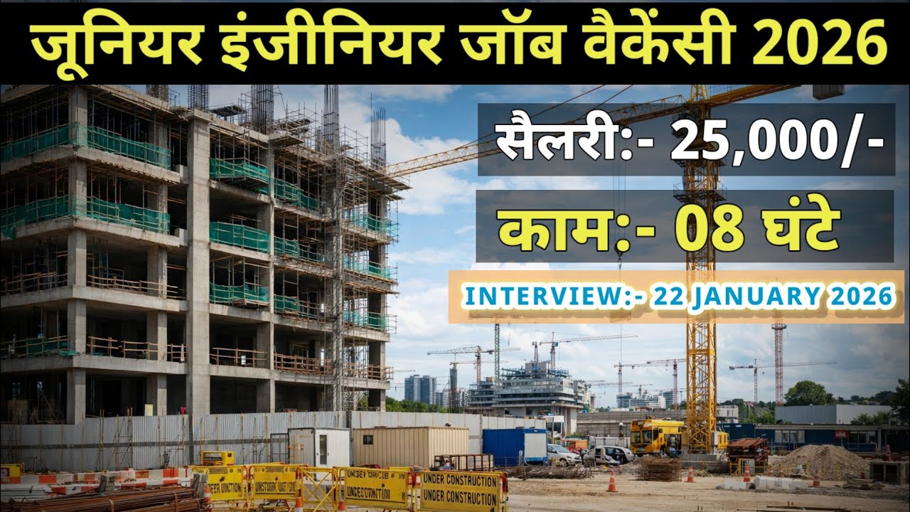 Junior Engineer Vacancy 2026 | Full Notification | Eligibility | Salary | Apply Process