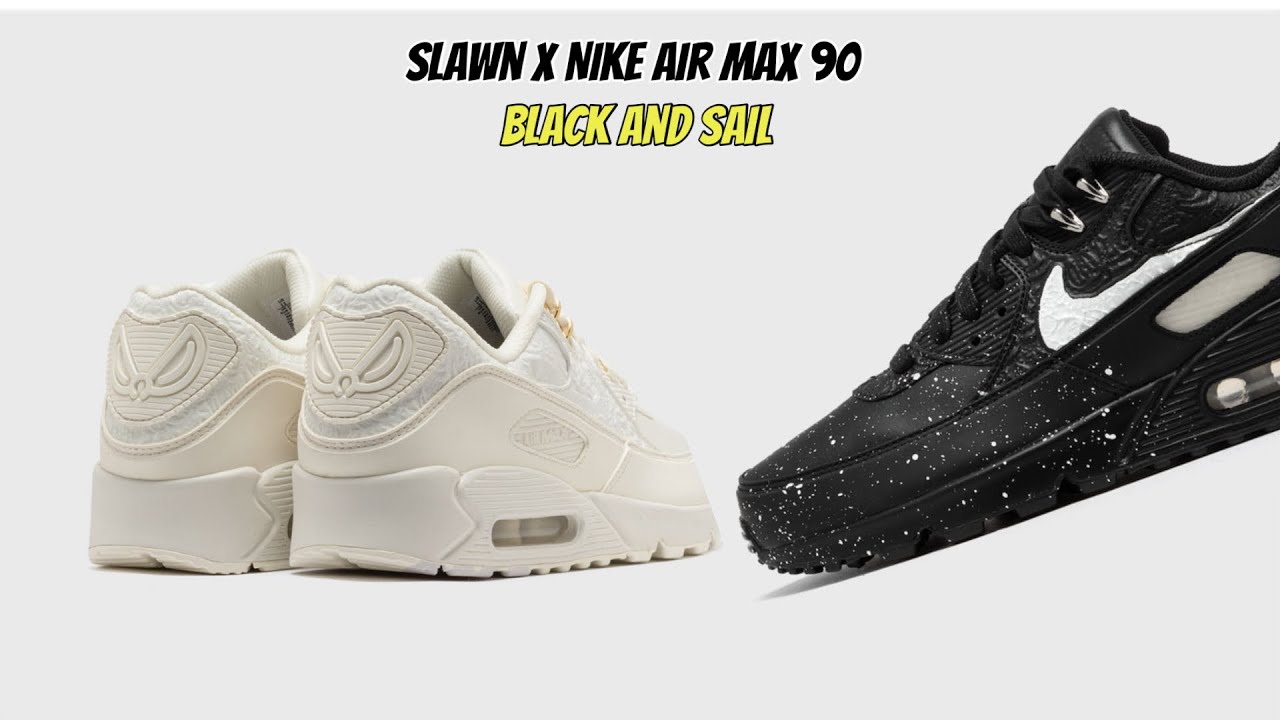 Slawn x Nike Air Max 90 Black and Sail