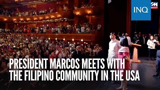 President Bongbong Marcos meets with the Filipino community in the USA