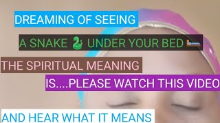 Dream Of Seeing A Snake Under Your Bed