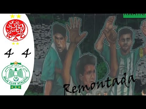 ملخص مباراة المجنونة بين الوداد و الرجاء 4 4 و إنبهار المعلق WAC Vs RAJA Resum REMONTATA 