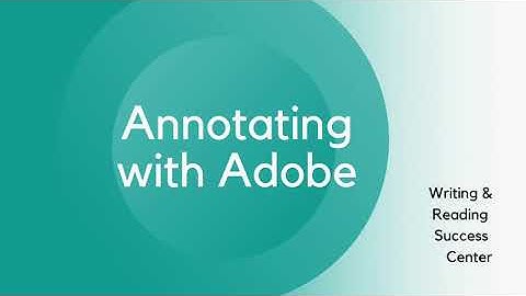 Annotating with Adobe