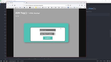 ZIM Bubbling: 87. Tag - HTML Overlay - #HTML #Canvas #JavaScript, #CreateJS, #ZIMjs