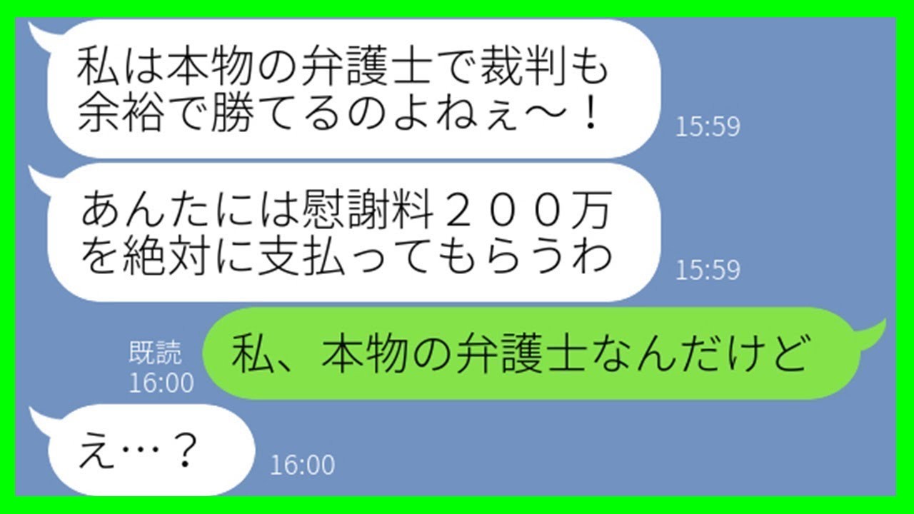 【LINE】弁護士のフリをして慰謝料200万円を請求する保育園のママ友「裁判しても勝てないよw」→弱そうに見せていた私が“本物の弁護士”だと伝えた瞬間の反応が…w【スカッとする話】【総集編】