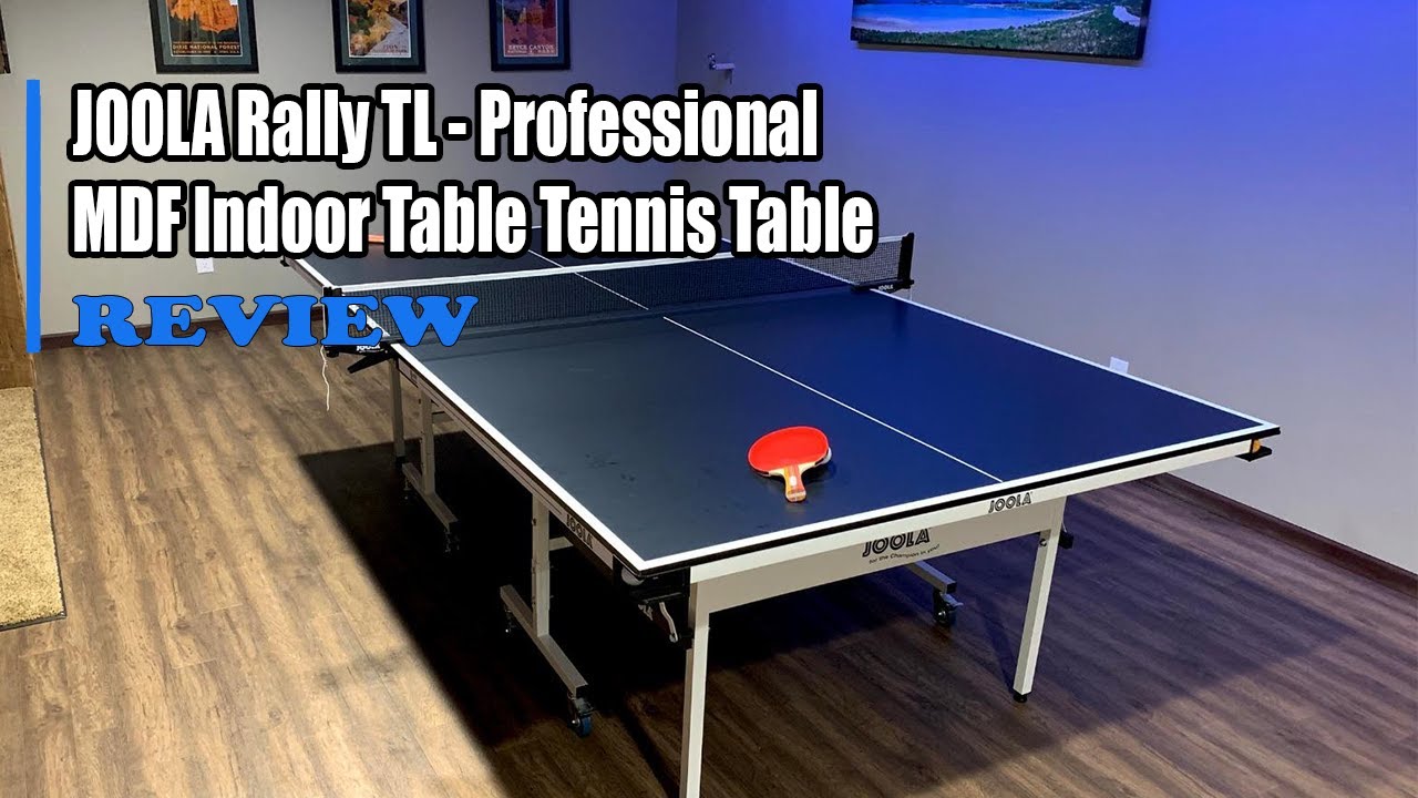 JOOLA Tour Table Tennis Table with Quick Clamp Ping Pong Net - 10 Minute  Assembly - Foldable Indoor Ping Pong Table with Single Player Playback  Mode