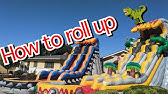 How To Inflate Anchor On Concrete Dry And Fold A Bounce House Youtube