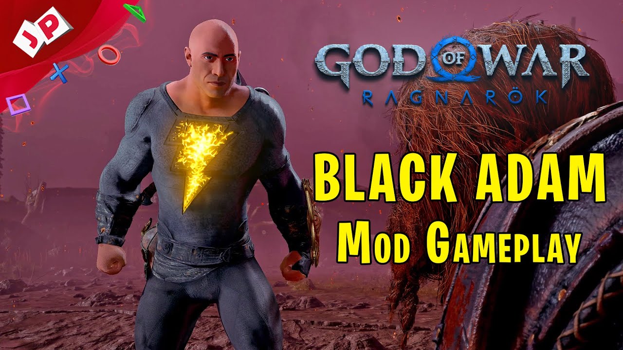 Black Adam vs Thor God of War Ragnarok PC Mod Gameplay