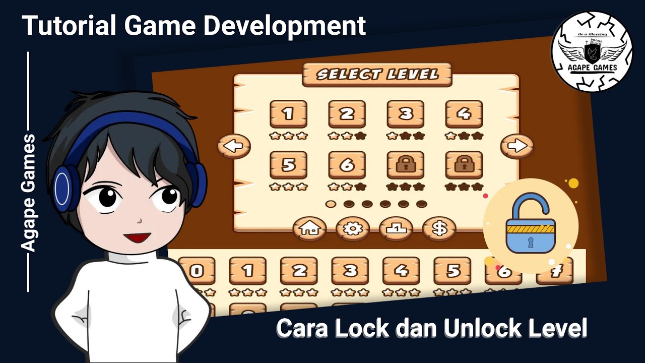 Tutorial Lock dan Unlock Level Unity - YouTube