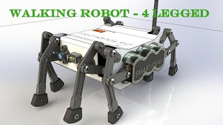 Walking Robot - 4 legged | #arduino, #solidworks,#robot,#robotics,#walking,#mechanism