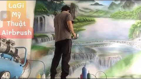 Vẽ tranh tường thác nước sơn thủy tại Từ Liêm, Hà Nội – Vẽ tranh tường Hà Nội rẻ đẹp Zalo 0799110022