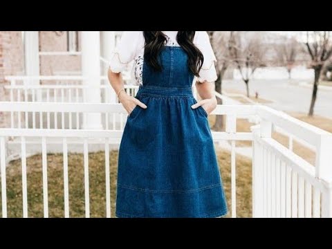 Quick Transformation Old Jeans Into Cute Baby Frock - YouTube