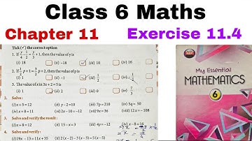 Class 6 Maths Chapter 11 | Exercise 11.4 | Algebra | CBSE | Solutions in Hindi | NEP