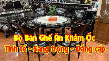 Bộ Bàn Ghế Ăn Gỗ Gụ Khảm Ốc | Đồ Gỗ Mai Toàn