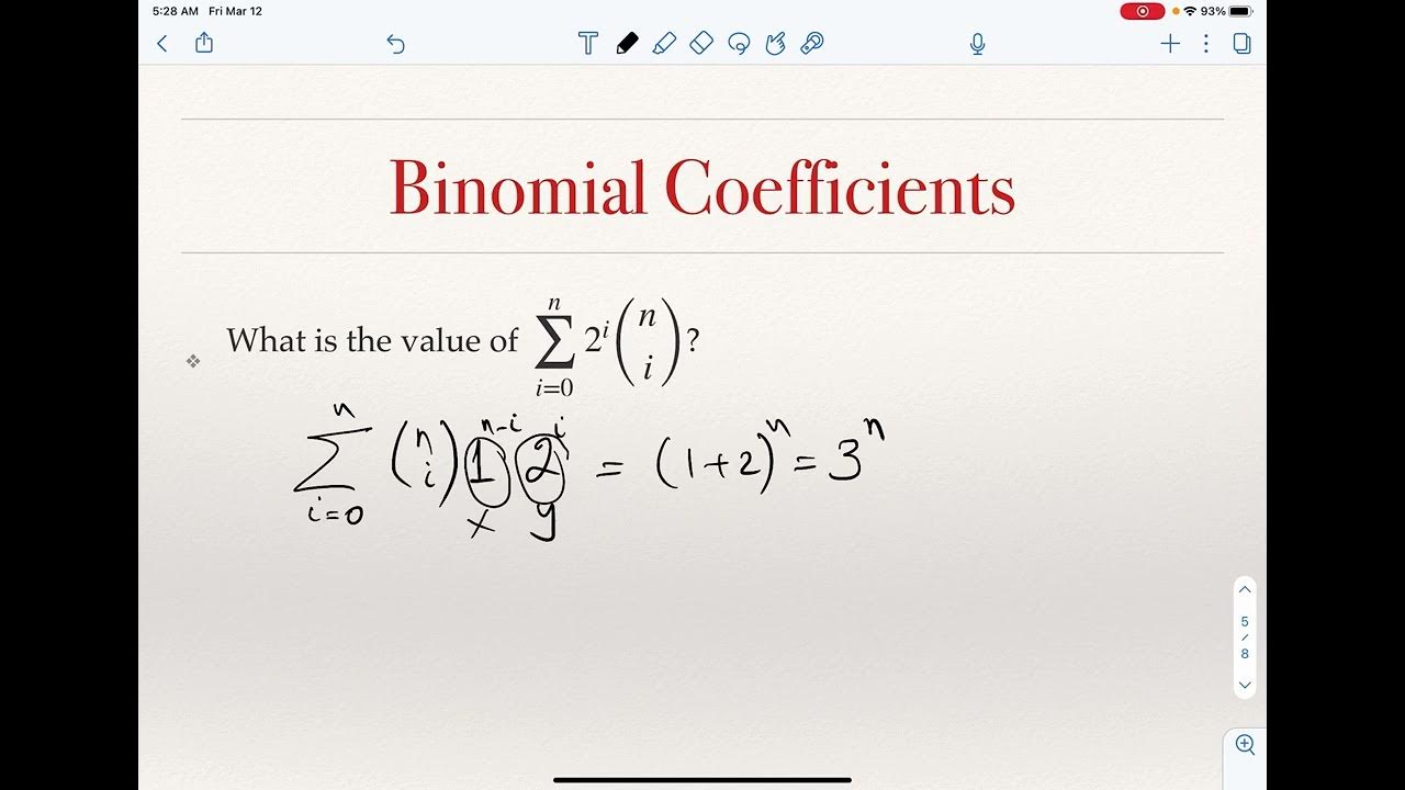 Counting Binomial Coefficients and Combinatorial Proofs YouTube