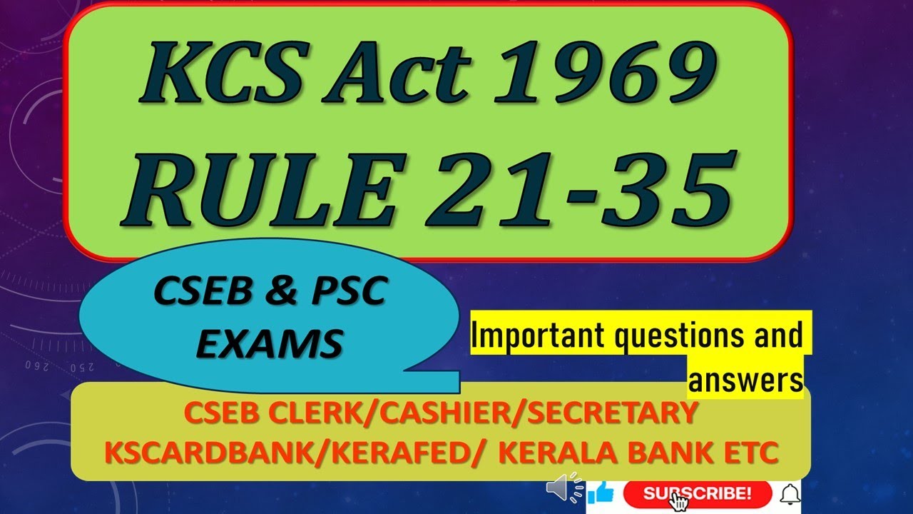 kcs-act-1969-rule-21-35-youtube