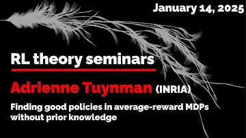 RL Theory Seminar 2025: Adrienne Tuynman (January 14)