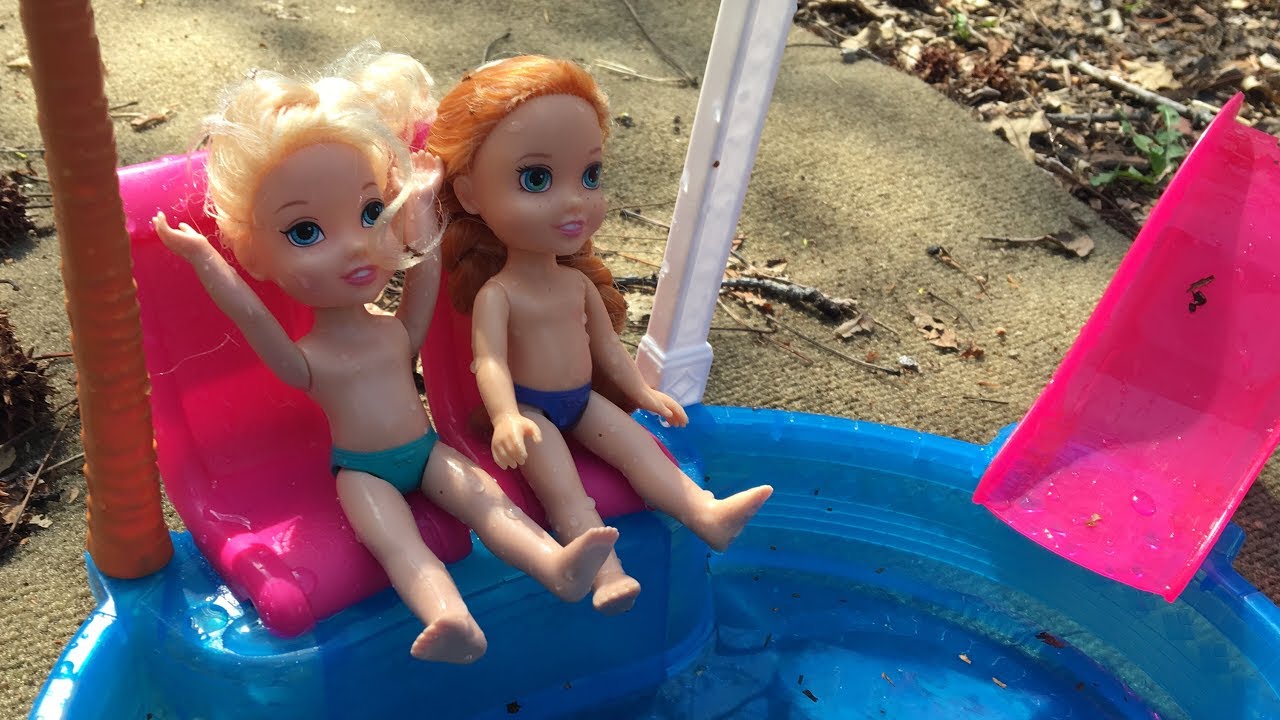 Elsa And Anna Toddlers- Epic Pool Adventure - YouTube