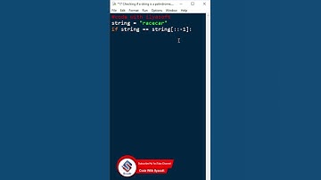 Checking if a string is a palindrome in python  #codewithilyasoft #python