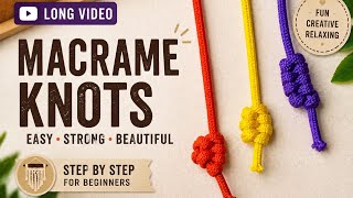 Leaf Macrame Knots for Beginners | Step-by-Step Tutorial | Learn Basic Macrame Knots
