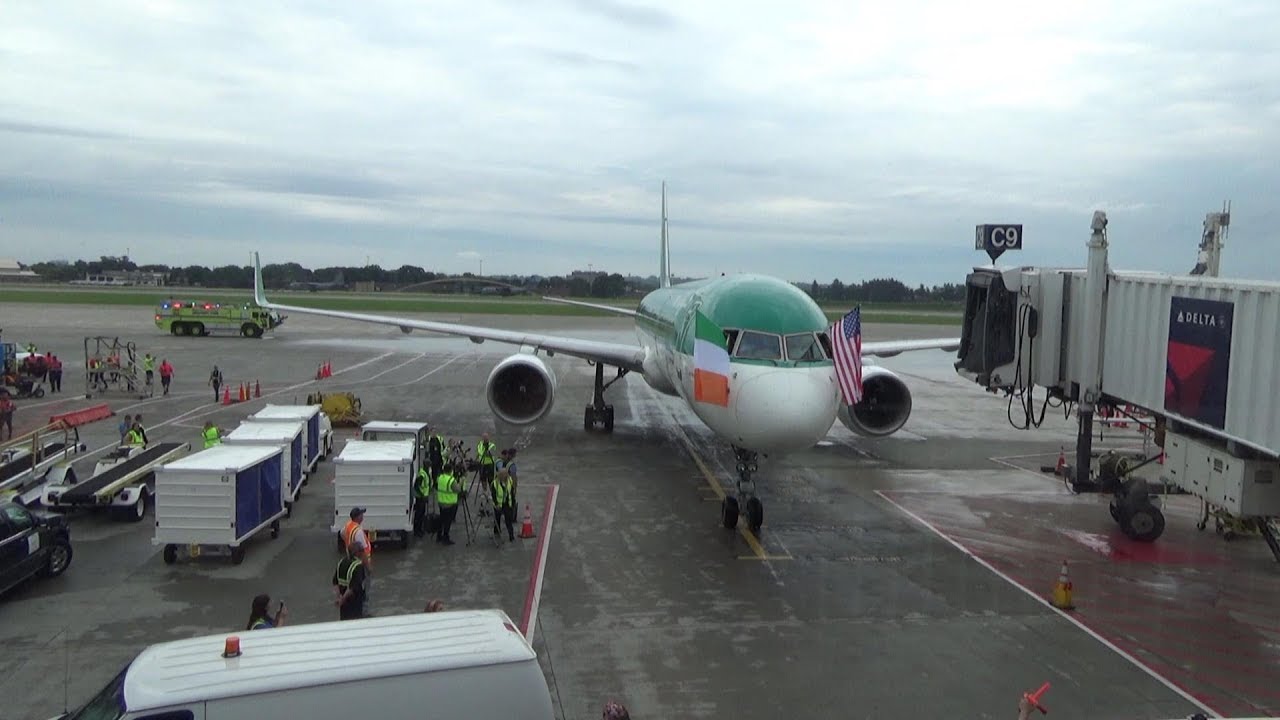 Aer Lingus Inaugural Flight MSP-DUB B757-200WL Full Flight - YouTube
