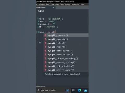 Simple database connection using php #php #database_connectivity - YouTube