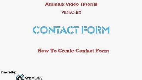 wordpress theme tutorial - Atomlux Video #3 - How To Create Contact Form