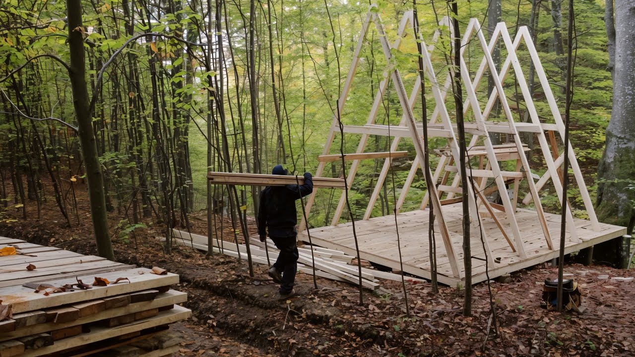 Man Built A Shapely House in the Forest in 30 Days - YouTube