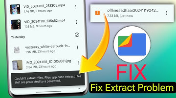 File Extract Problem In File App | how to extract zip files on android