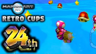 Mario Kart Wii - 24 Players All Retro Cups - ITEM RAIN!