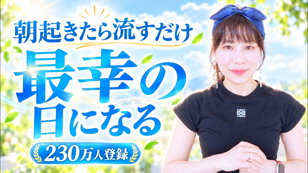 朝起きたらすぐ流す✨️最幸の日を呼び寄せる‼️波動おくり㊗️230万人登録