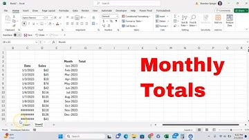 How to Calculate a Total for Each Month With Daily Data in Microsoft Excel! #msexcel #tutorial #wow