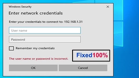 Fix Enter Network Credentials Error On Windows 10/11 | How to Fix enter network Credentials