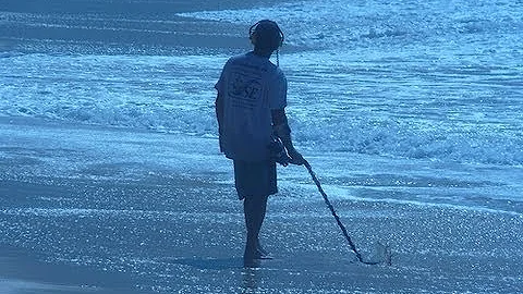 My Ace 250 metal detector works good under salt wa...