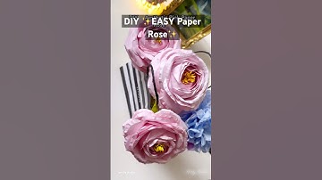 How to make an Aesthetic Paper Rose | DIY Rose Tutorial using Regular paper