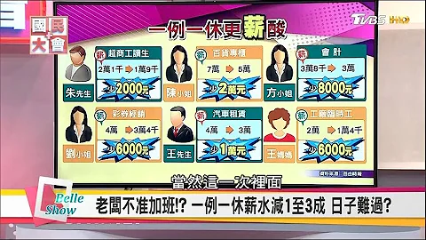 一例一休新資縮水...少1萬元! 列舉減稅的真相? 國民大會 20170215 (完整版) - 天天要聞