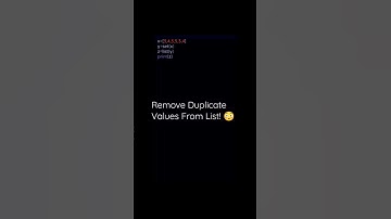 Easiest Way to Remove Duplicate Values From List! 😳 #pythonforbeginners #python  #shorts