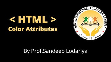 Working with colors attributes in HTML