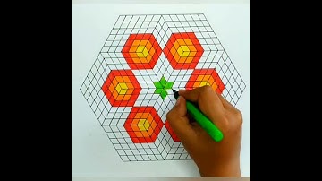 satisfying geometric pattern  art figure design drawing art #shorts #artist #draw #geometricpatterns