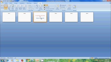 PowerPoint 2007: how to hide and sort the presentation slides