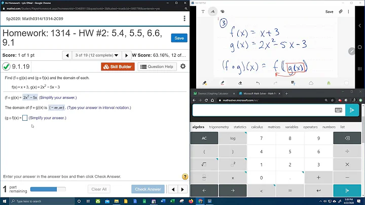 College Algebra - MyLab Math - HW#2: Question #3
