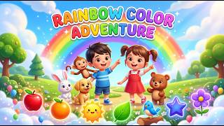 Rainbow Color Adventure | Learn 7 Colors for Kids | Fun Colors Song 🎵