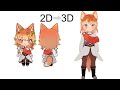 [vroid studio]  speadpaint  saintorii #vroid #vtuber #speedsculpt 2d to 3d