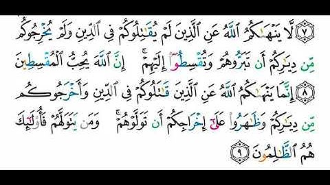 سورة الممتحنة من آية 8 إلى 9 مكررة 11 مرة - الشيخ سعد الغامدي حفظه الله