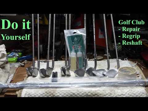 How to BUILD - REGRIP - RESHAFT & REPAIR GOLF CLUBS at Home w No Special Tools thumbnail