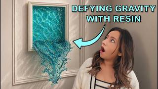 I Made Resin Water Escape the Frame 🌊✨